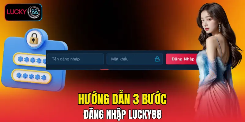 Hướng dẫn 3 bước đăng nhập LUCKY88